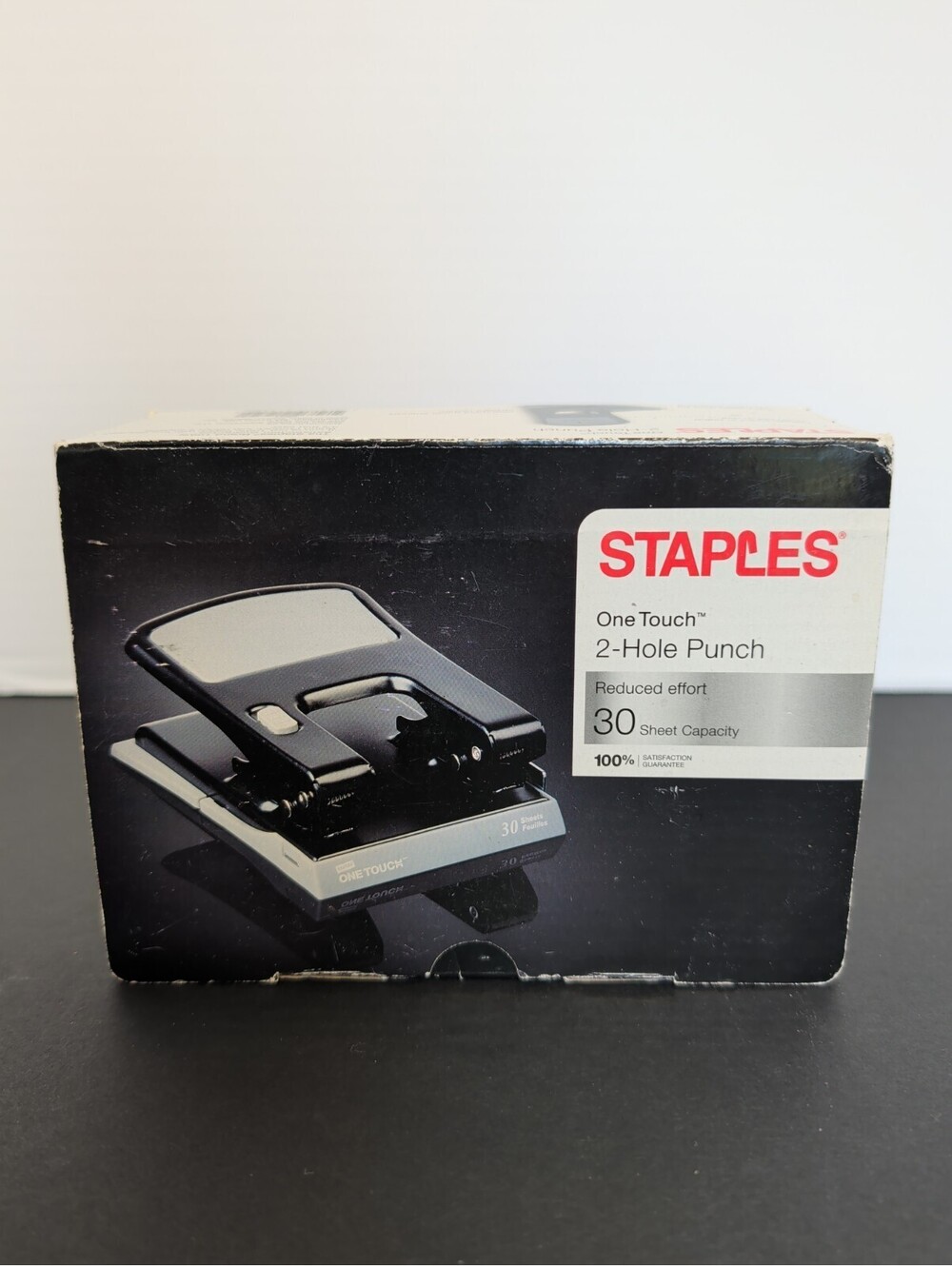 Staples One Touch 2-Hole Punch Reduced Effort 30 Sheet Capacity